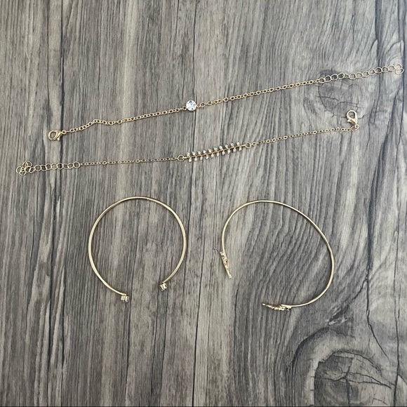 Gold Bangle Bracelet Set - Picture 2 of 3